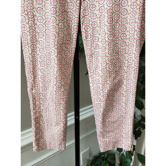 Ann Taylor Crop Pants Womens 4P Multi Cross Print Marisa Stretch Skinny Leg - Picture 9 of 11